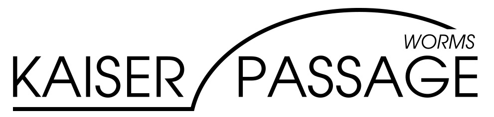 KP Worms sw Logo der Kaiser Passage